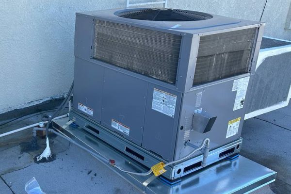 AC package rooftop unit installation