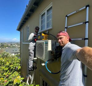 Mini split wall mount installation